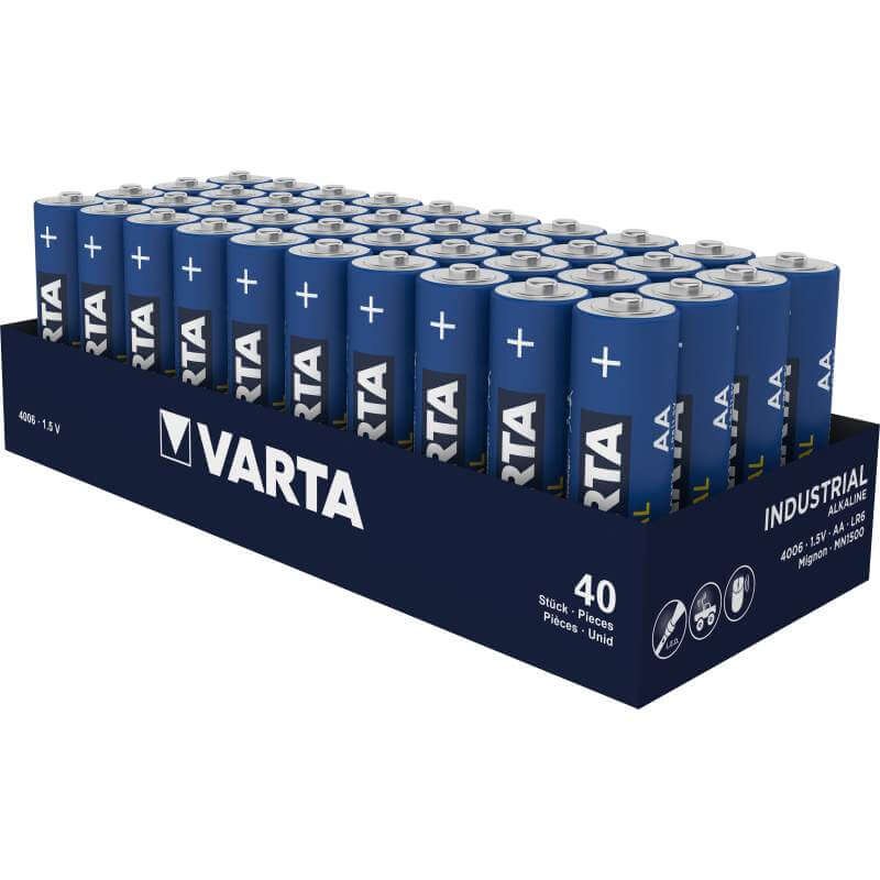 4 Piles Alcaline LR06 Industrial Pro Varta - qualité/prix